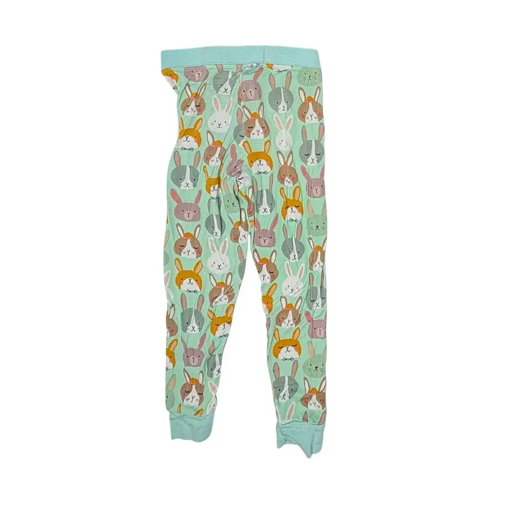 Little Sleepies Bamboo Rad Rabbits Pajama Pants Set Toddler 3T Easter Whimsygoth